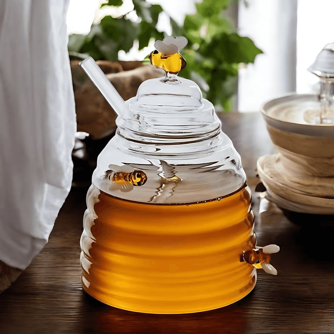 BuzzyBee Glass Honey Jar