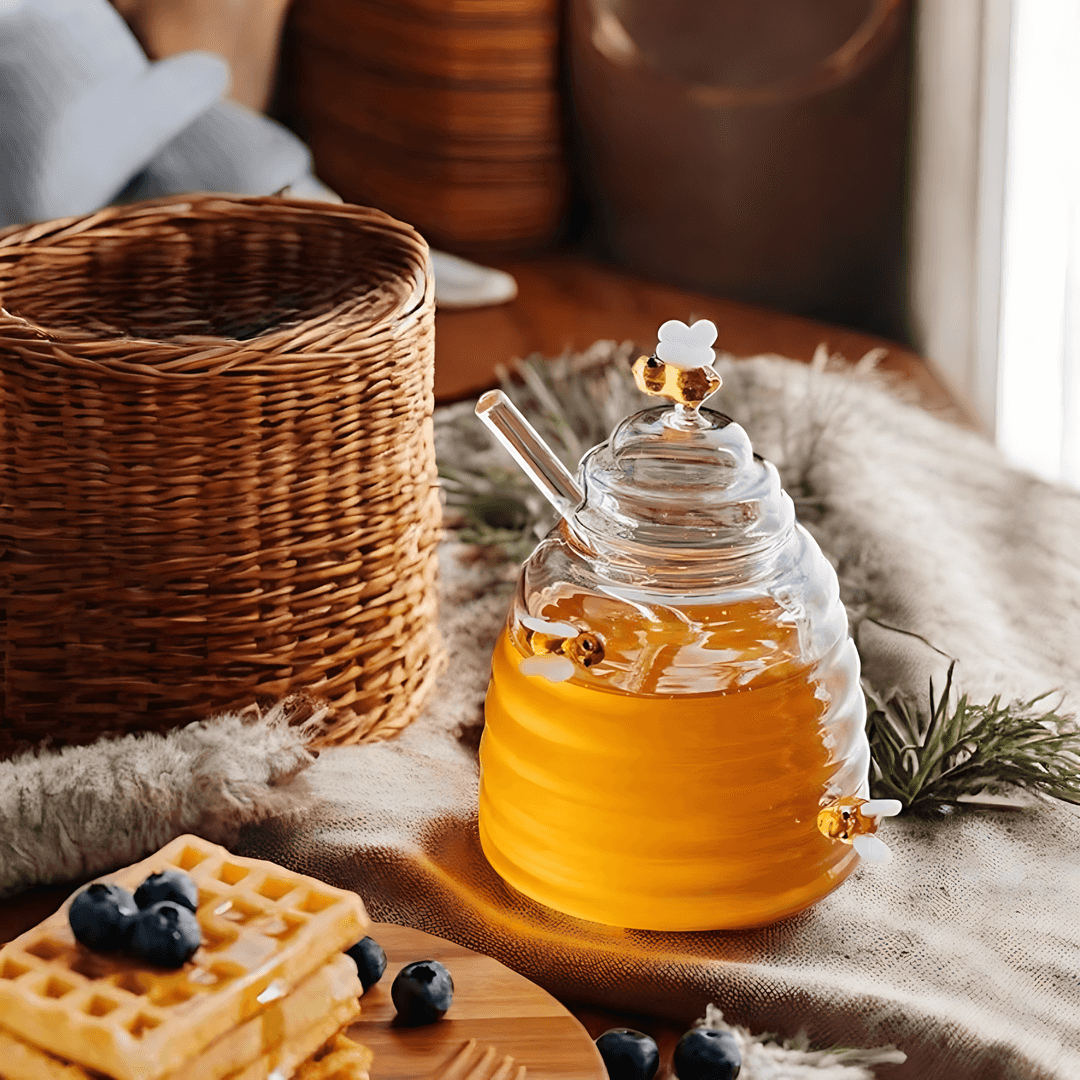 BuzzyBee Glass Honey Jar