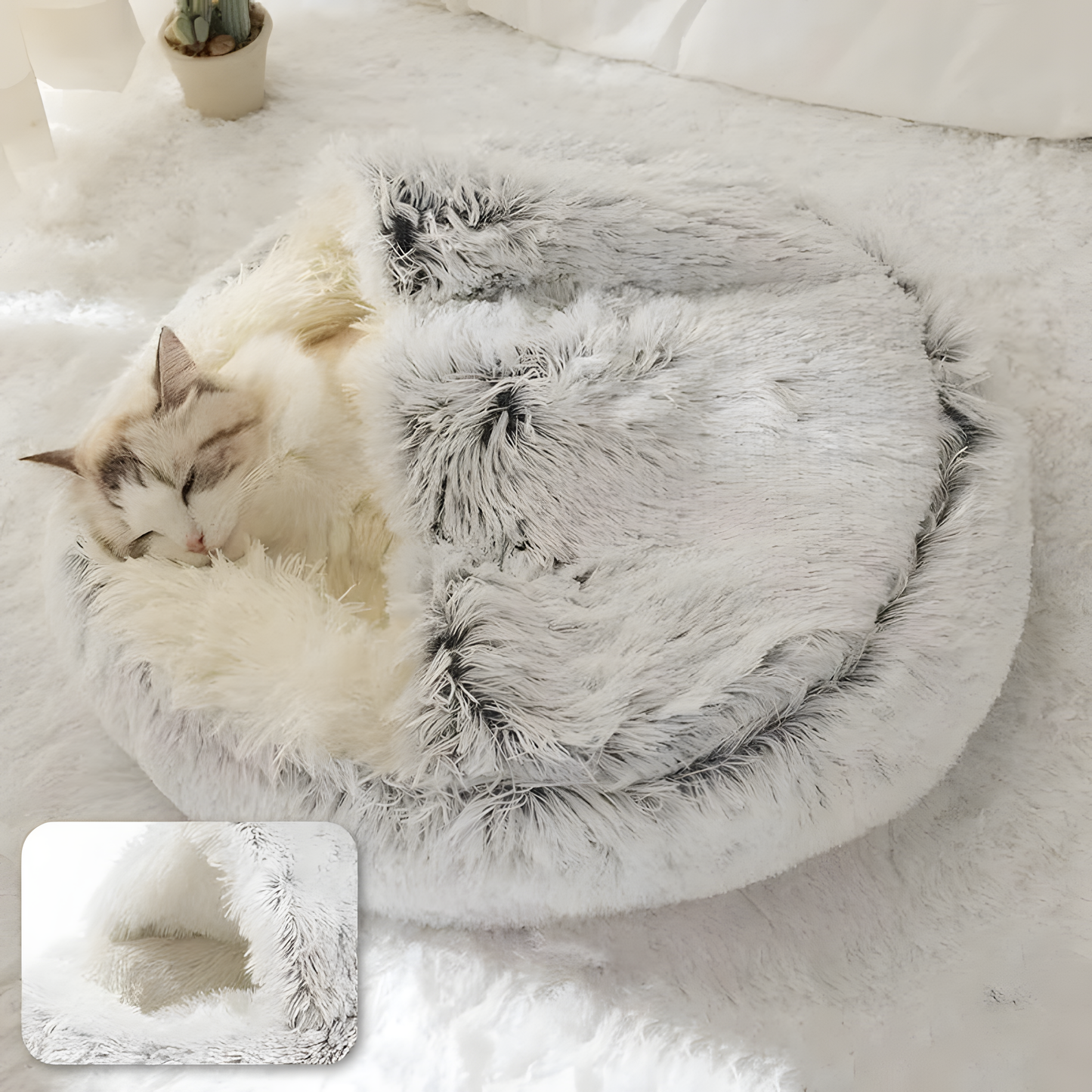 CozyCave™-  Soft Plush Pet Bed