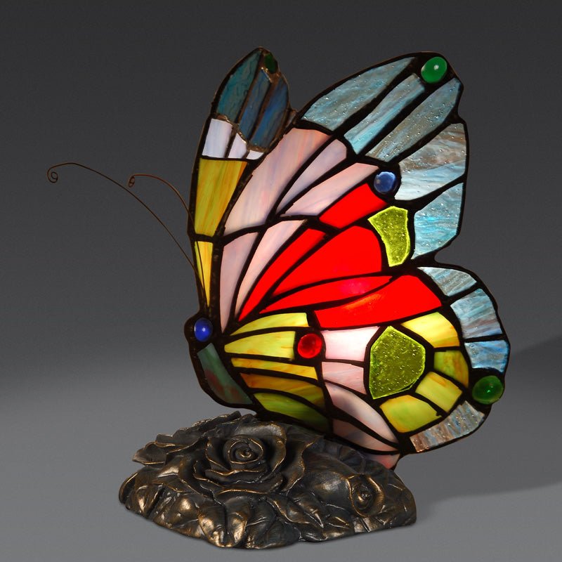 Butterfly Night Table Lamp Tiffany Style Bedroom Bedside Feeding Bar Decoration