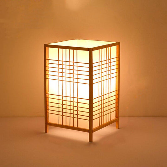 Japanese square bedside lamp