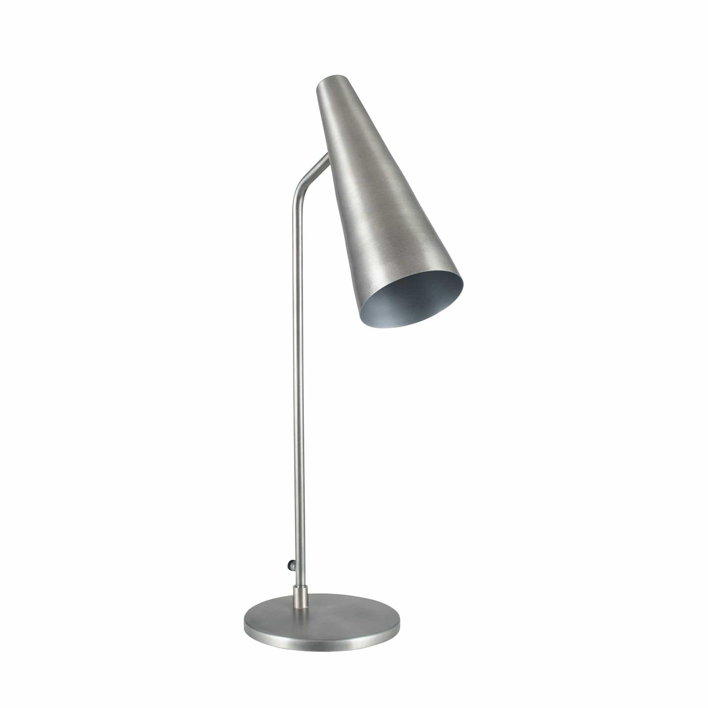 Alexa Antique Silver Conical Task Table Lamp